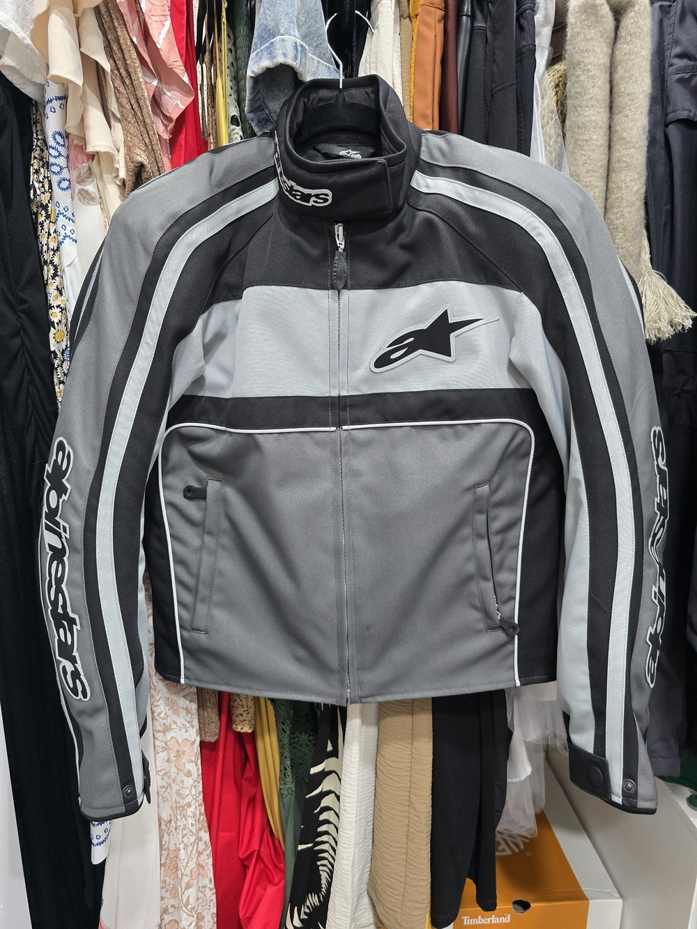 Alpinestars Gray and Black Sport Motorcycle Jacket